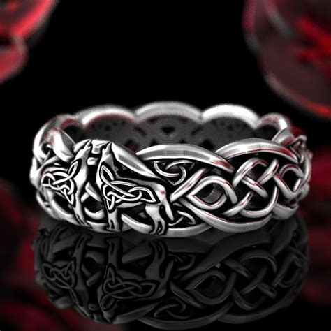 celtic wolf ring|celtic wolf jewelry.